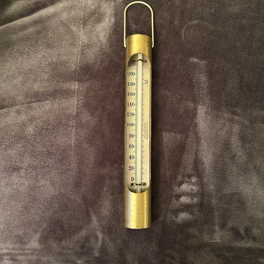 Vintage Brass Dip Thermometer